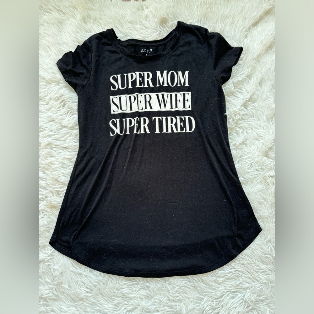 apt 9 short sleeve graphic top